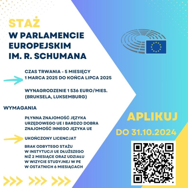 Staże w Parlamencie Europejskim